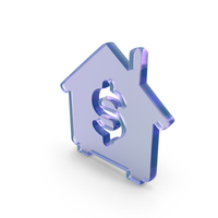 Glass Dollar House Icon PNG & PSD Images