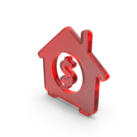 Glass Dollar House Icon PNG & PSD Images