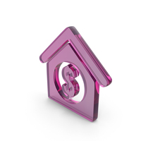 Glass Dollar House Icon PNG & PSD Images