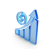 Glass Dollar Rate Increase Icon PNG & PSD Images