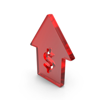 Dollar Growth Icon Glass PNG & PSD Images