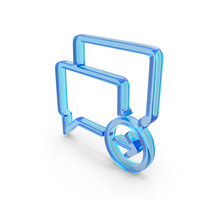 Glass Move Chat Bubble Icon PNG & PSD Images