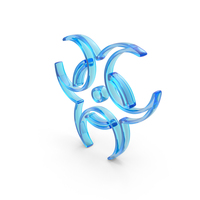 Out Line Bio Hazard Icon Glass PNG & PSD Images