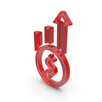 Glass Dollar Rate Increase Icon PNG & PSD Images
