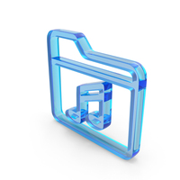 Glass Music Folder Icon PNG & PSD Images