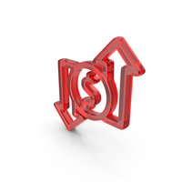 Dollar Profit Icon Glass PNG & PSD Images