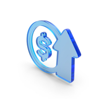 Glass Dollar Profit Icon PNG & PSD Images