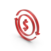 Refresh Dollar Icon Glass PNG & PSD Images