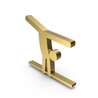 Gold Artistic Gymnastics Icon PNG & PSD Images