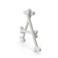 Cartoon Bones Letter a PNG & PSD Images