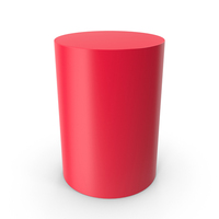 Red Cylinder Shape PNG & PSD Images