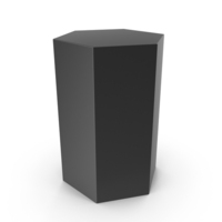Hexagonal Prism Black PNG & PSD Images