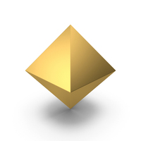 Gold Octahedron PNG & PSD Images