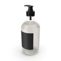 Liquid Soap Dispenser With Black Label PNG & PSD Images