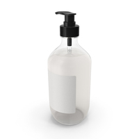 Liquid Soap Dispenser With White Label PNG & PSD Images