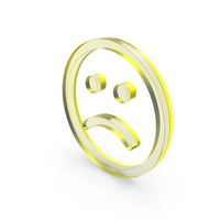 Sad Face Icon Glass PNG & PSD Images