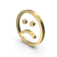 Sad Face Icon Golden PNG & PSD Images