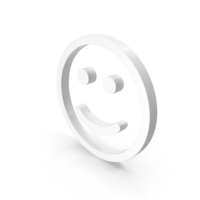 Smile Face Icon White PNG & PSD Images