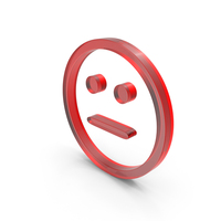 Neutral Face Icon Glass PNG & PSD Images
