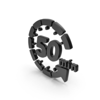 Black 50 Minutes Refresh Icon PNG & PSD Images