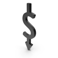 Dollar Currency Down Arrow Icon PNG & PSD Images