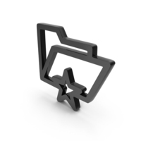 Black Starred Folder Icon PNG & PSD Images