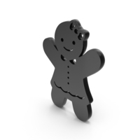 Black Gingerbread Girl Icon PNG & PSD Images