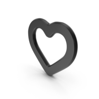 Heart Icon Black PNG & PSD Images