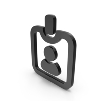 ID Card Icon Black PNG & PSD Images