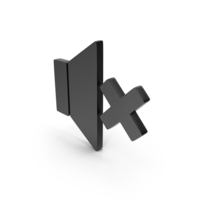 Black Mute Speaker Icon PNG & PSD Images