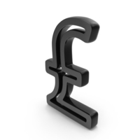 Black Pound Currency Outline Icon PNG & PSD Images