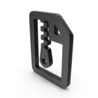 Black Zip File Outline Icon PNG & PSD Images