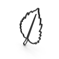 Black Tree Leaf Outline Icon PNG & PSD Images