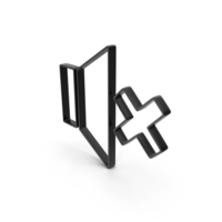 Black Mute Speaker Outline Icon PNG & PSD Images