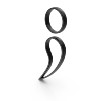 Out Line Semicolon Icon Black PNG & PSD Images