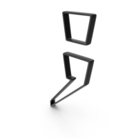 Black Semicolon Outline Icon PNG & PSD Images