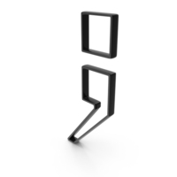 Black Semicolon Outline Icon PNG & PSD Images