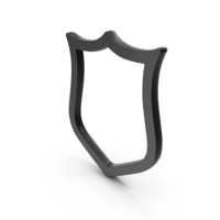 Black Shield Outline Icon PNG & PSD Images