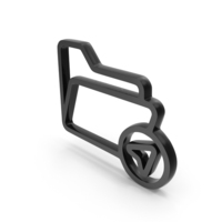 Black Send Folder Outline Icon PNG & PSD Images