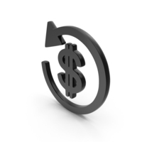 Refund Dollar Money Icon Black PNG & PSD Images