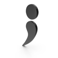 Black Semicolon Icon PNG & PSD Images