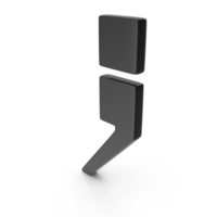 Black Semicolon Icon PNG & PSD Images