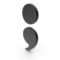 Black Semicolon Icon PNG & PSD Images
