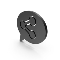 Black Share Chat Icon PNG & PSD Images