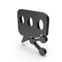 Black Share Chat Icon PNG & PSD Images