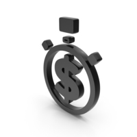 Black Time Is Money Icon PNG & PSD Images