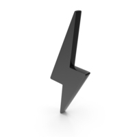 Black Lightning Bolt Icon PNG & PSD Images