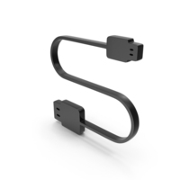 Black USB Cable Icon PNG & PSD Images