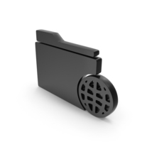 Black Web Folder Icon PNG & PSD Images
