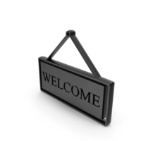 Black Welcome Board Icon PNG & PSD Images